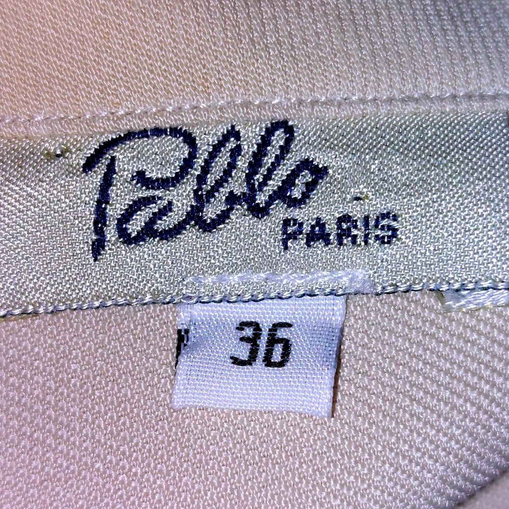 Pablo Paris Women's Vintage Beige Tailored Ribbed Blazer Jacket Size 36 - Picture 9 of 12